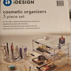 iDesign Clear Cosmetic Organizer Set